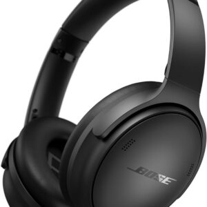 Black Bose over-ear wireless noise-cancelling headphones