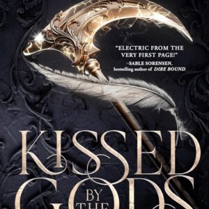 Ornate gold crescent blade atop a feather
