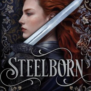 Steelborn cover: red-haired woman with sword